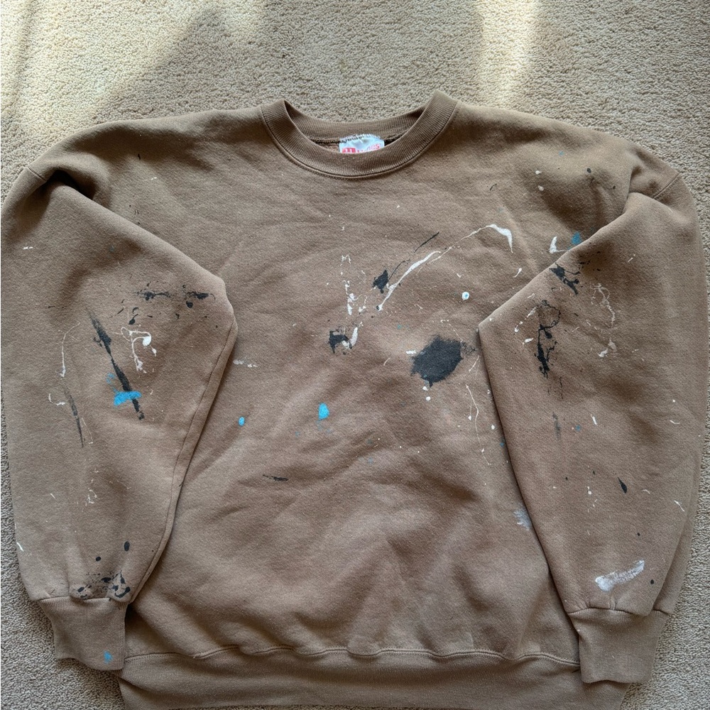 Vintage Boxy Fit Paint Splatter Sweater